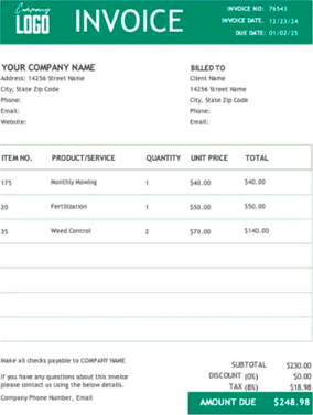Business Green Template Image