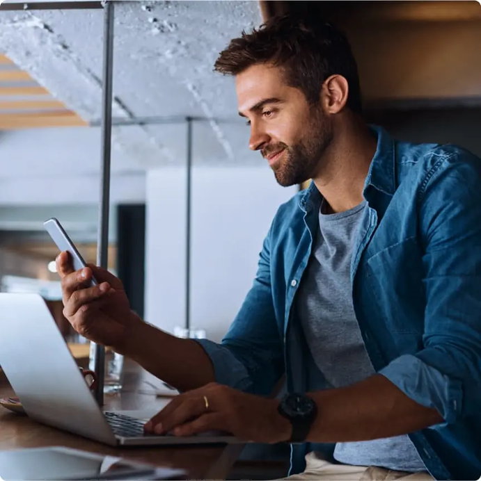 Person using tablet