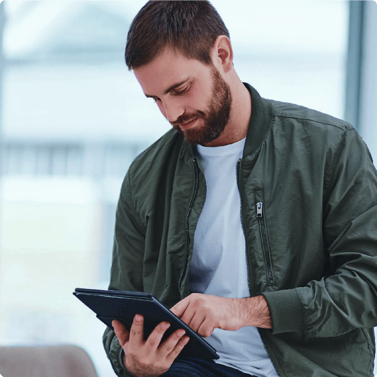 Person using tablet