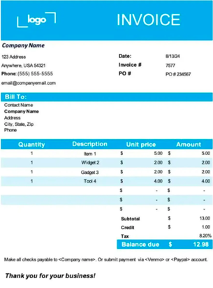 Light Blue Template Image