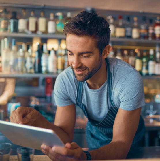 Person using tablet