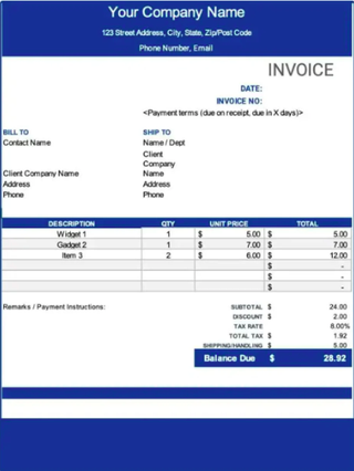 Service Blue Template Image