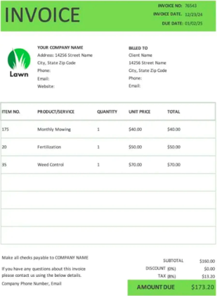 Service Green Template Image