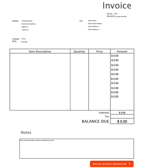 PDF Invoice Template